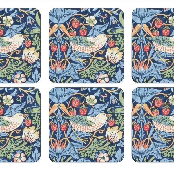 Strawberry Thief Placemats & Coasters in Blue by Pimpernel