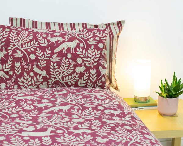 Skandi Woodland Wildberry Red Duvet Set by Furn - Image 5