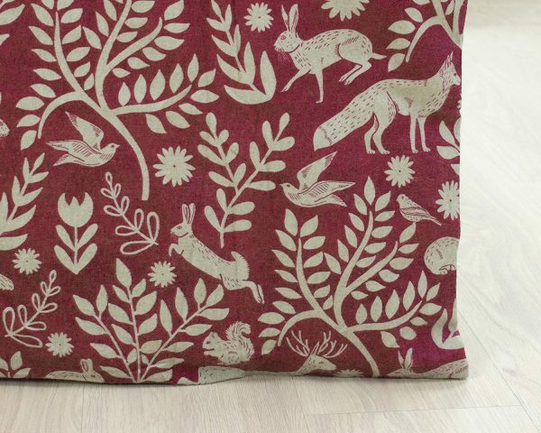 Skandi Woodland Wildberry Red Duvet Set by Furn - Image 3