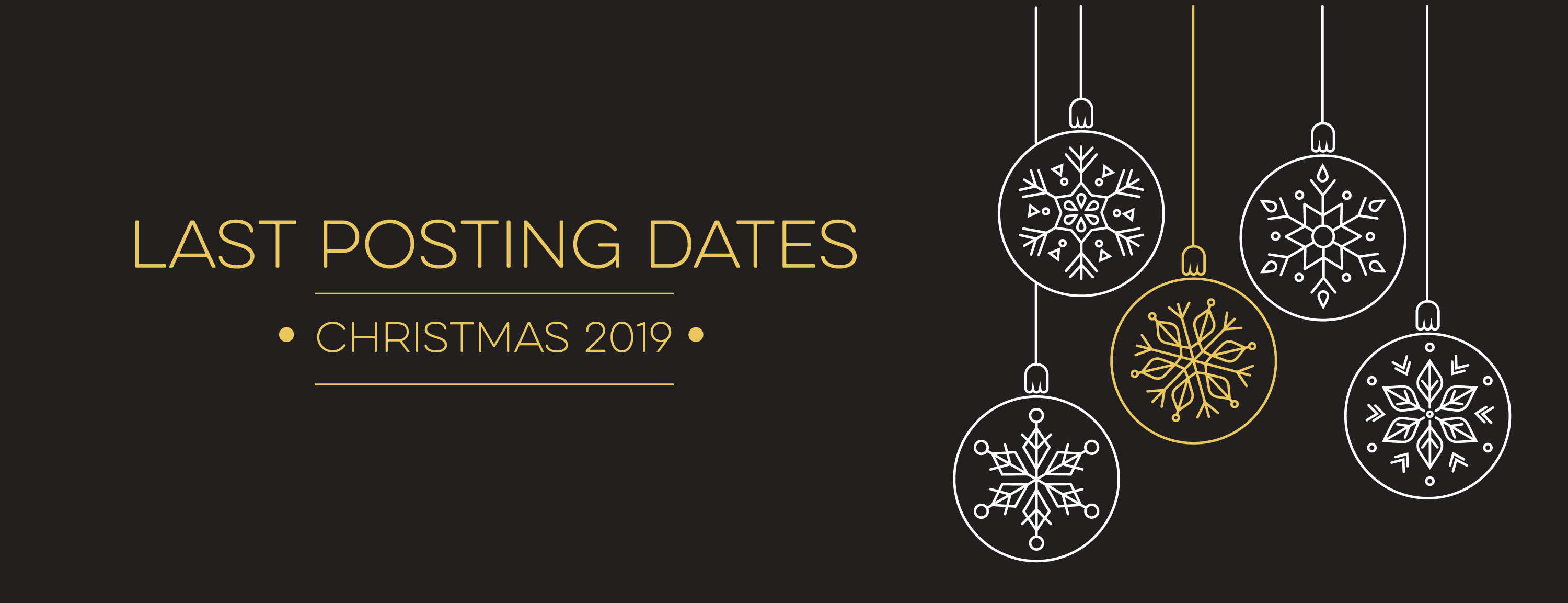 Last Posting Dates Christmas 2019