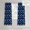 catherine lansfield football curtains blue