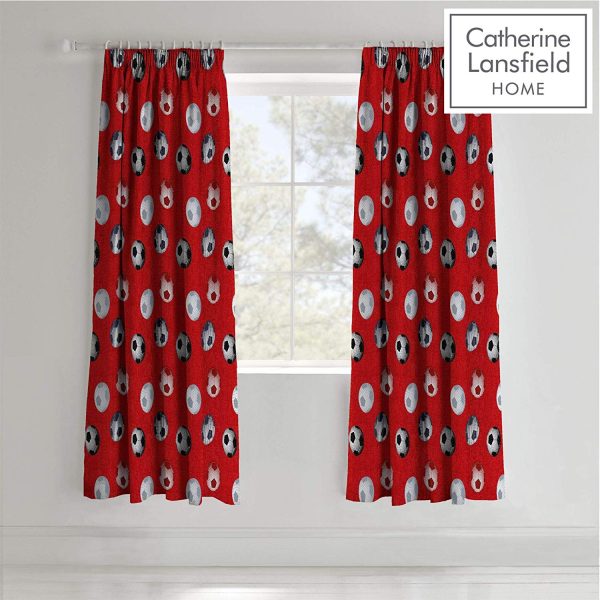 Catherine Lansfield Football Bedding & Accessories in Red & Blue - Image 8