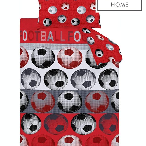 Catherine Lansfield Football Bedding & Accessories in Red & Blue