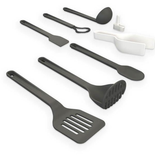 Venn silicone utensil set grey