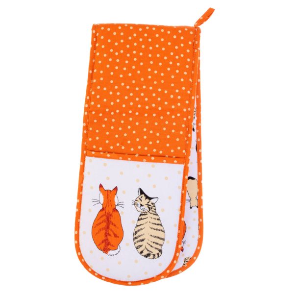 cats in waiting from ulster weavers double oven glove