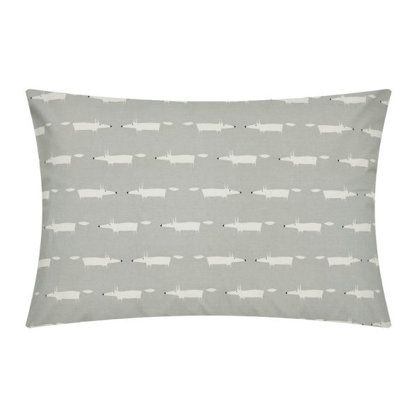 scion mr fox silver bedding range standard pillowcase