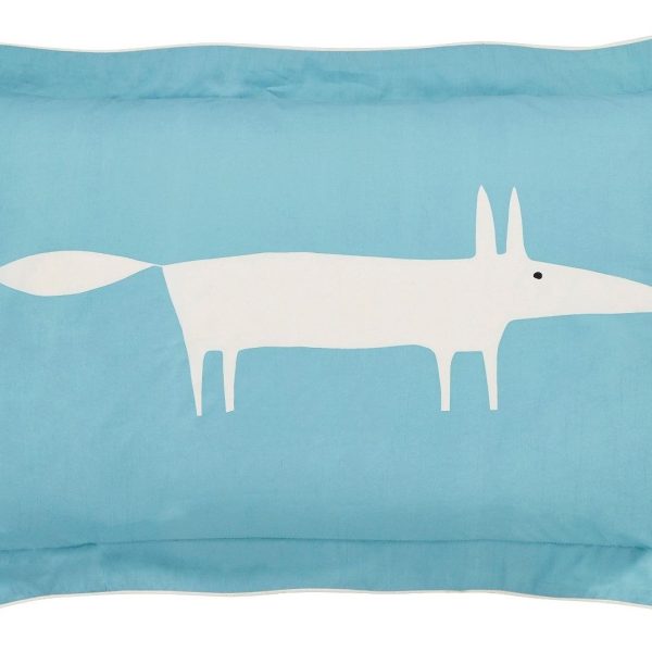 scion mr fox teal bedding range oxford pillowcase