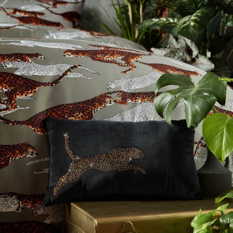 Haven and Cheetah Cushion Cameo