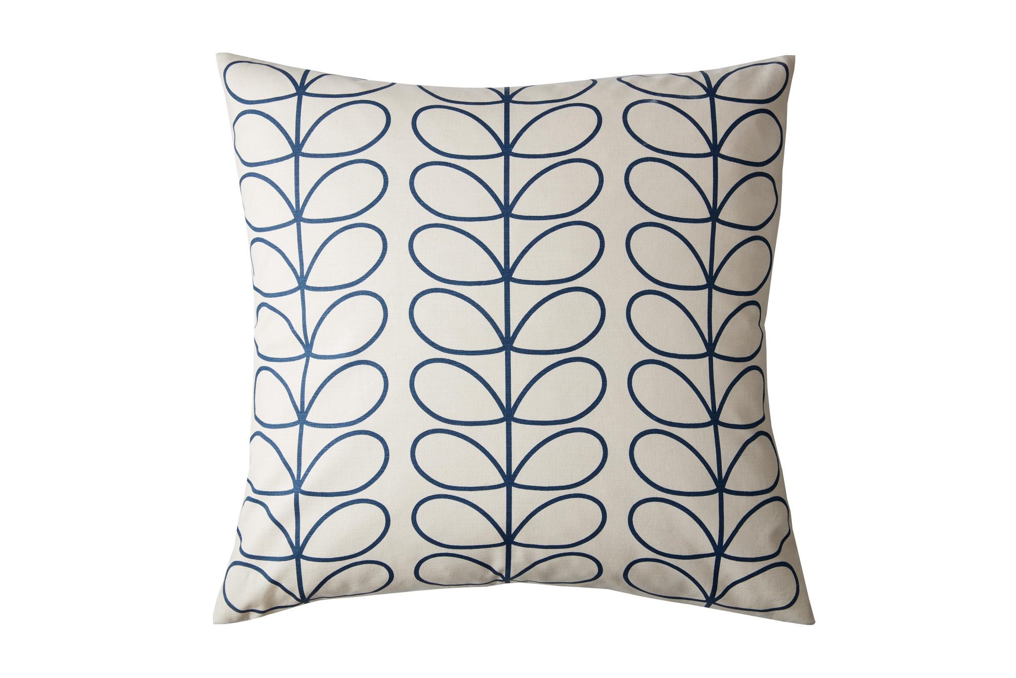 Linear Stem Cushion Whale Navy by Orla Kiely, Large 50cm x 50cm