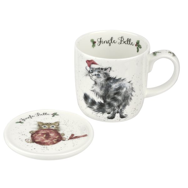 Wrendale Designs Jingle Belle Mug & Coaster Set