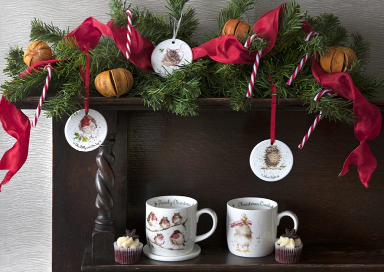 Wrendale Christmas Porcelain Mugs by Royal Worcester