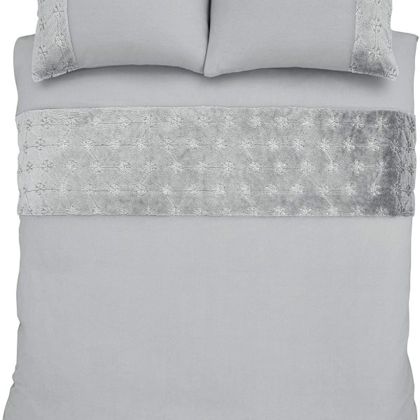 catherine lansfield cosy silver duvet cover set 5