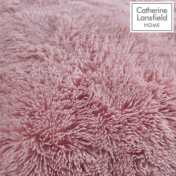 Cuddly Duvet Set Blush - Faux Fur Bedding by Catherine Lansfield