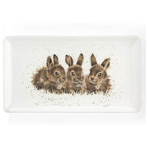 rectangular tray rabbits wrendale