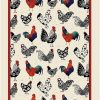 rooster cotton tea towel