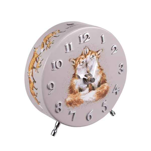 wrendale designs fox mantel clock