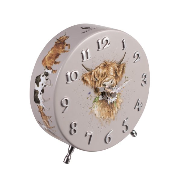 Wrendale Designs Illustrated Mantel Clock - Hare, Fox or Cow Design