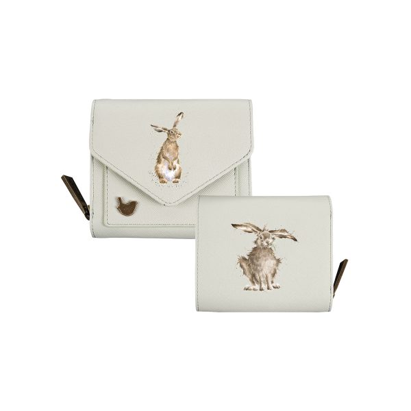 wrendale designs hare small purse front and back