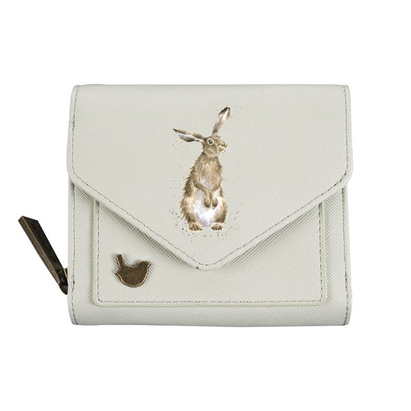 wrendale designs hare small purse front detail