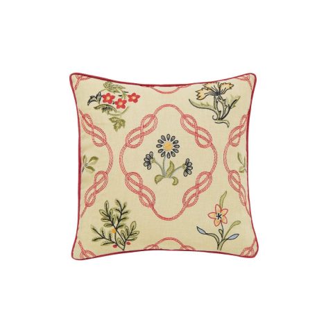 strawberry thief cushion red