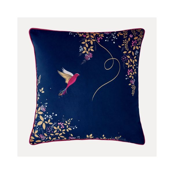navy hummingbird cushion sara miller