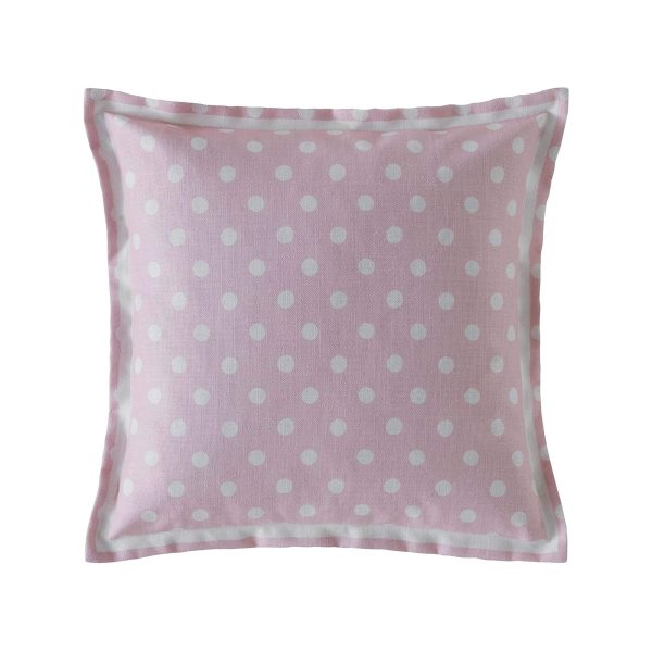 cath kidston button spot cushion blush pink