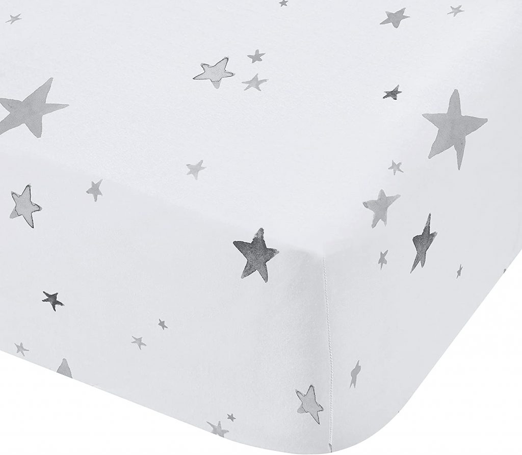 Little Bianca Stars Grey & White 100% Cotton Children's Bedding