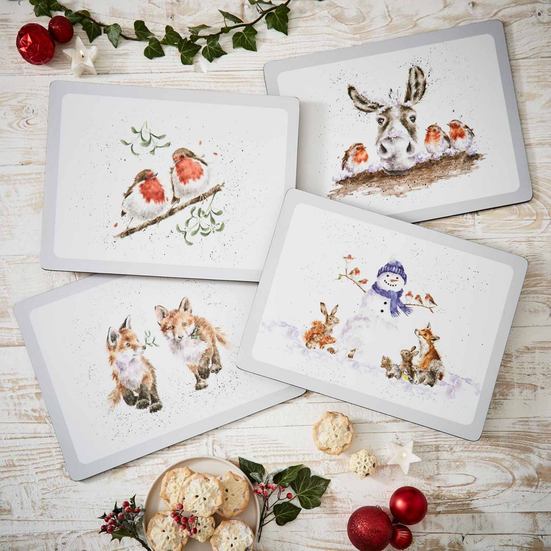 Wrendale Christmas Placemats & Coasters by Royal Worcester