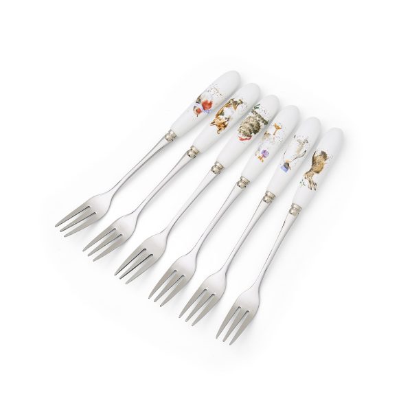 Wrendale Christmas Pastry Forks by Royal Worcester