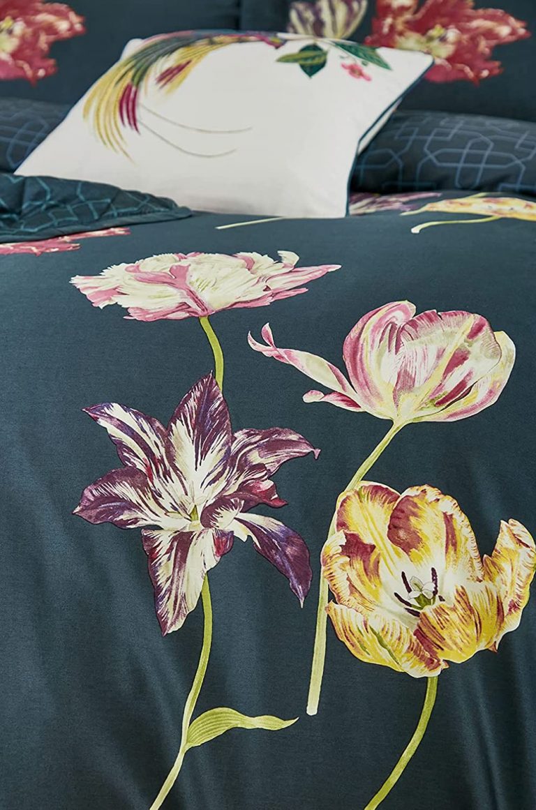 Sanderson Tulipomania Floral Bedding in Ink Blue