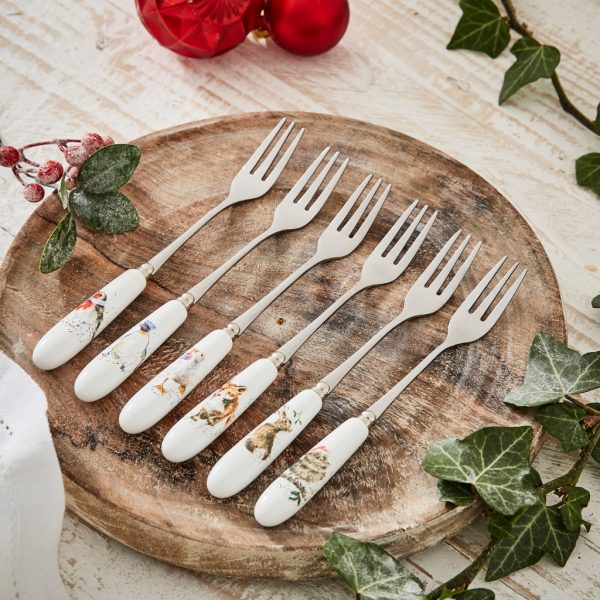 Wrendale Christmas Pastry Forks by Royal Worcester