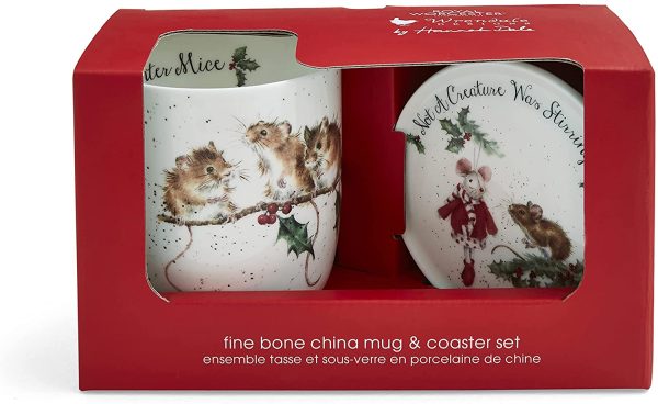 Wrendale Christmas Mug & Coaster Set by Royal Worcester - Image 2