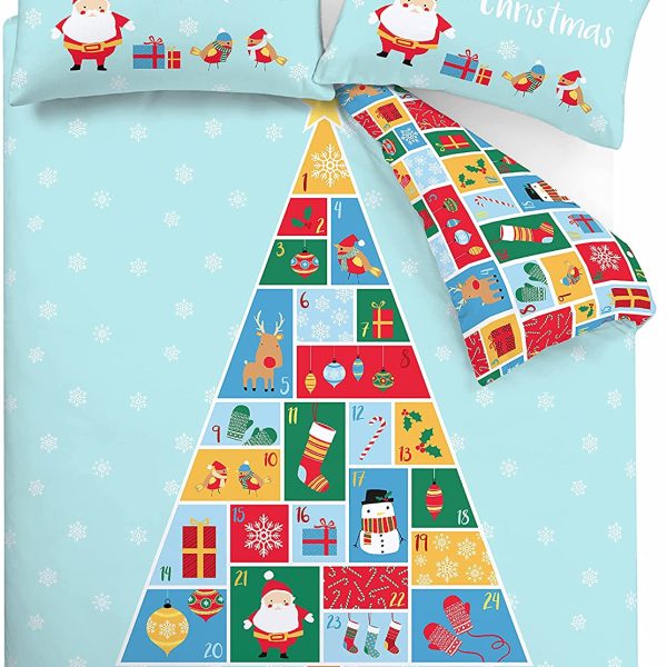 Blue Countdown to Christmas Duvet Cover Set by Catherine Lansfield
