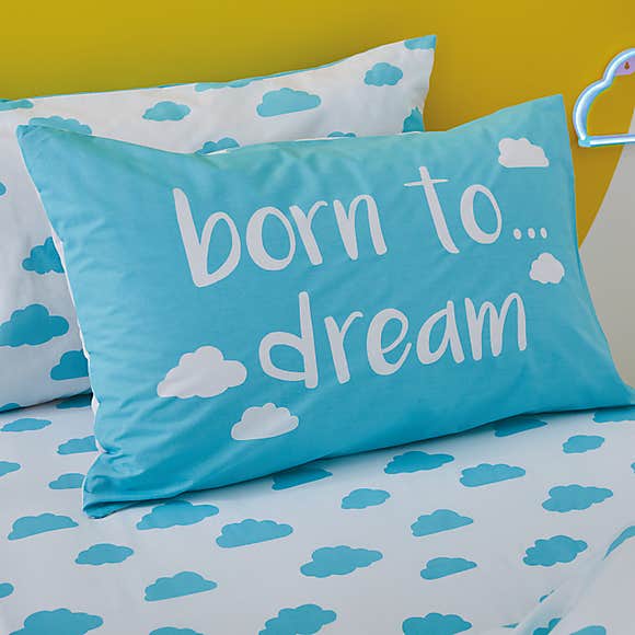 Born To Dream 100% Organic Cotton Blue Children's Bedding Range