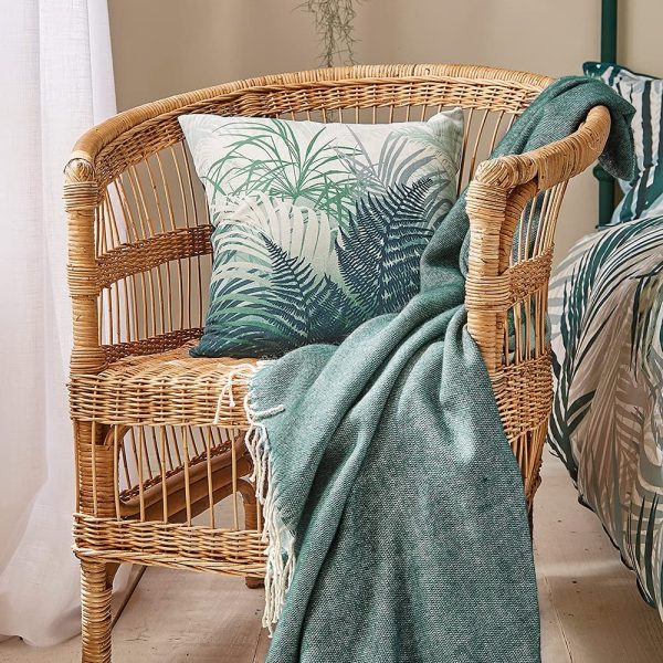 Palm Leaf Duvet Cover Set in Forest Green by Clarissa Hulse
