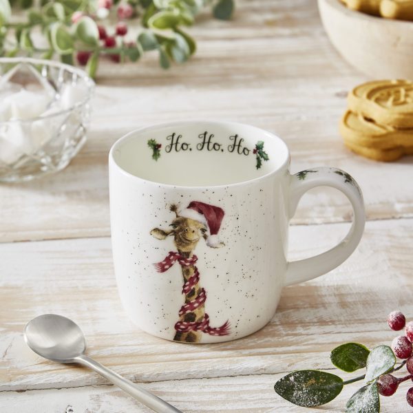 Wrendale Christmas Porcelain Mugs by Royal Worcester