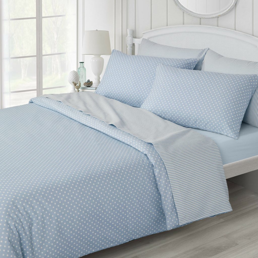 blue brushed cotton bedding range moda de casa