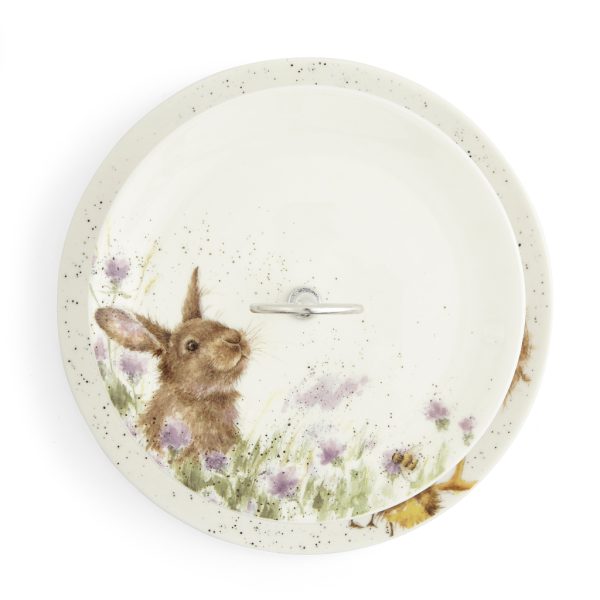 2 Tier Cake Stand Duckling & Rabbit by Wrendale Designs Royal Worcester