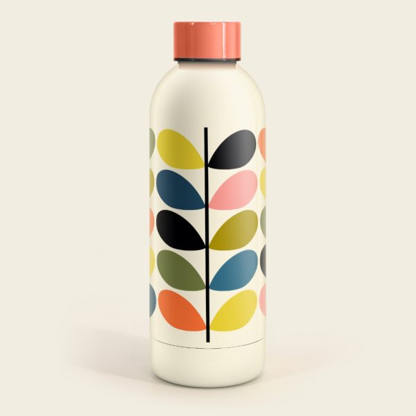 Orla Kiely Water Bottle Stainless Steel Hot/Cold Gift Boxed