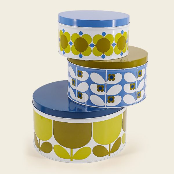 Orla Kiely Cake Tins Atomic Flower Design Nesting Set of 3