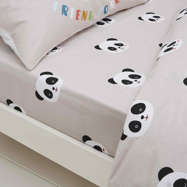Born To Be A Panda's Friend 100% Organic Cotton Natural Children's Bedding Range