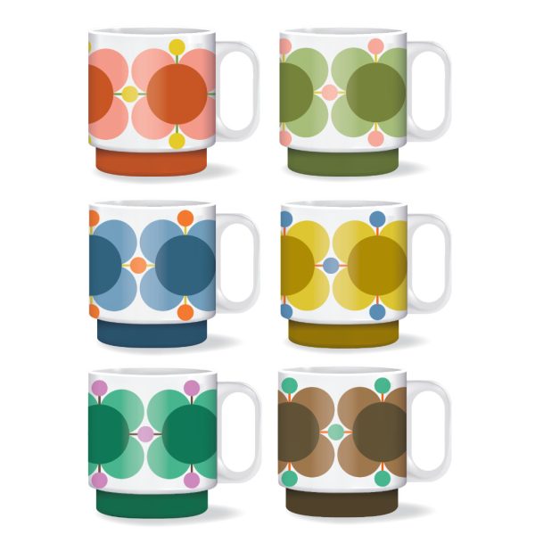 Orla-Kiely-Atomic-Flower-Set-of-6-mugs