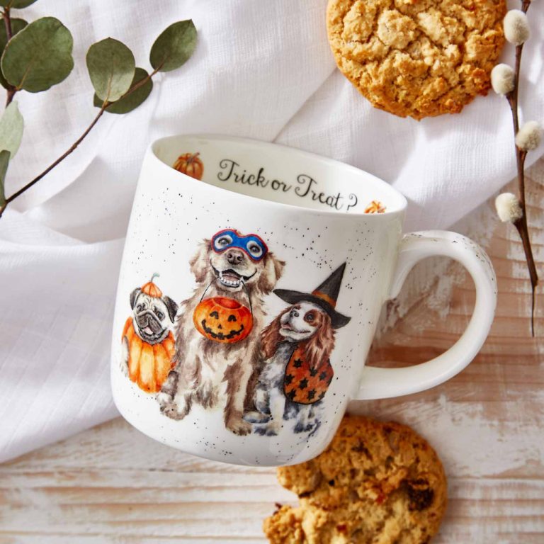 Halloween Mug by Wrendale Designs Trick or Treat Dogs Royal Worcester