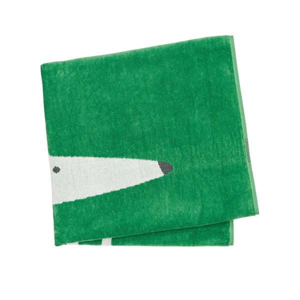 Mr Fox Mint Leaf Towel Folded