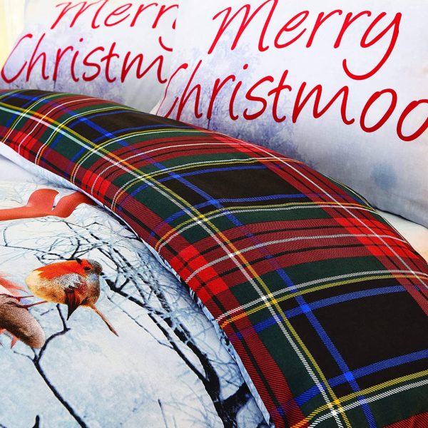 Merry Christmoo duvet cover set close up image