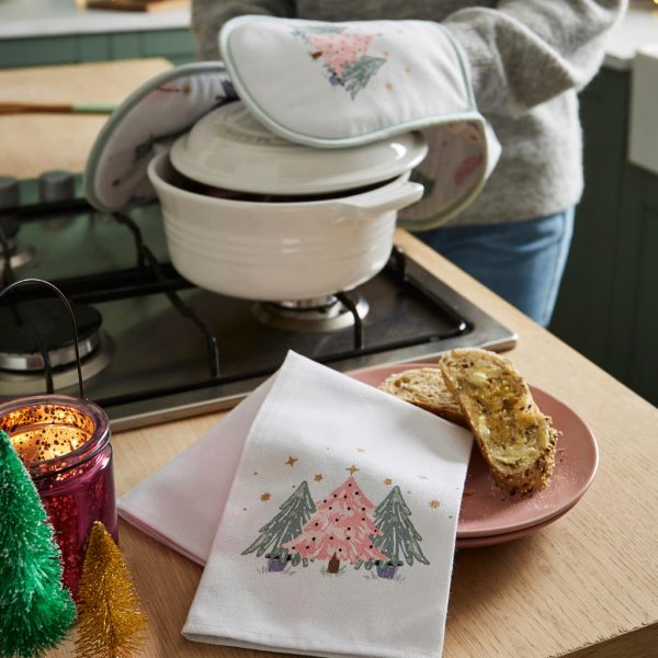 Christmas Frosty Trees Kitchen Textiles by Ulster Weavers