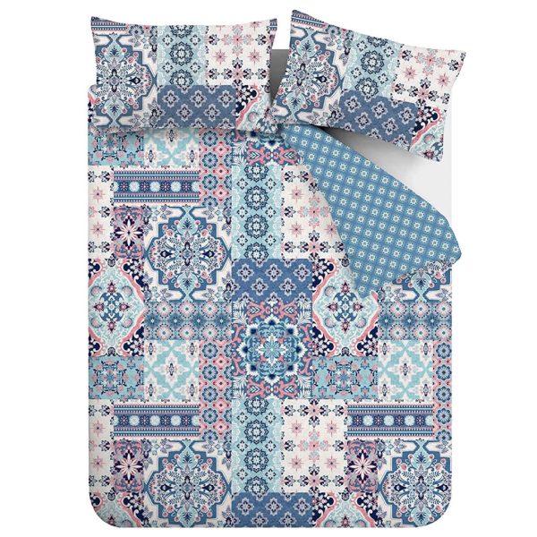 Boho Patchwork Bedding Set by Catherine Lansfield overhead image