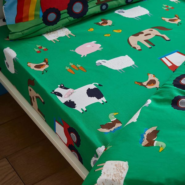Farmyard Animal fitted sheet by Catherine Lansfield