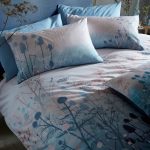 Clarissa Hulse Tania's Garden Blue Duvet Cover Set Dusk Close Up Image