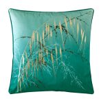 Clarissa Hulse Meadow Grass Teal Cushion Face